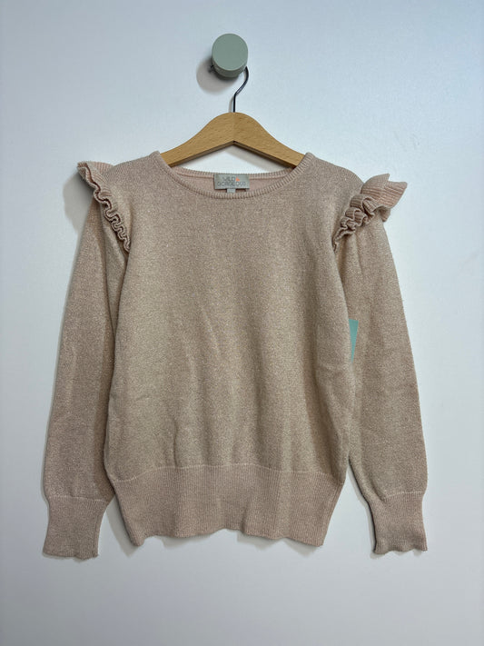 Glitzer Pullover mit Rüschen • 128 • wild & gorgeous