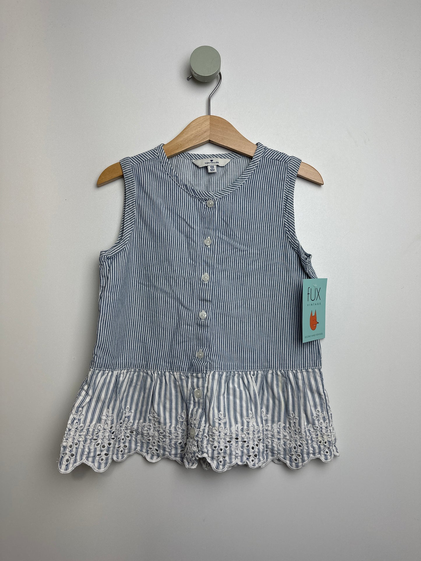 Bluse mit Rüschen & Streifen • 116 • tom tailor