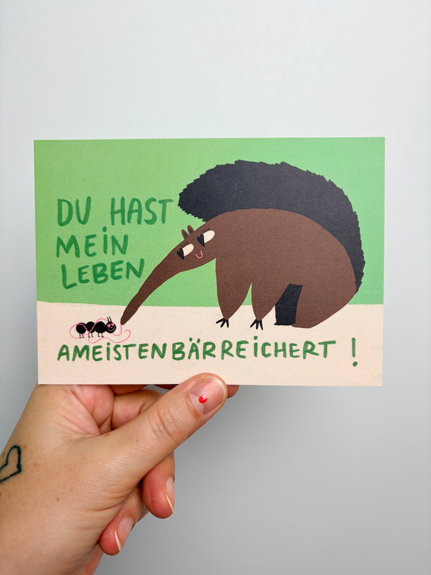 DU HAST MEIN LEBEN AMEISTENBÄRREICHERT! • POSTKARTE