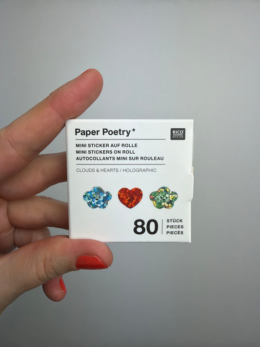 Mini Sticker Chingu Herzen/Wolken • 80 Stück