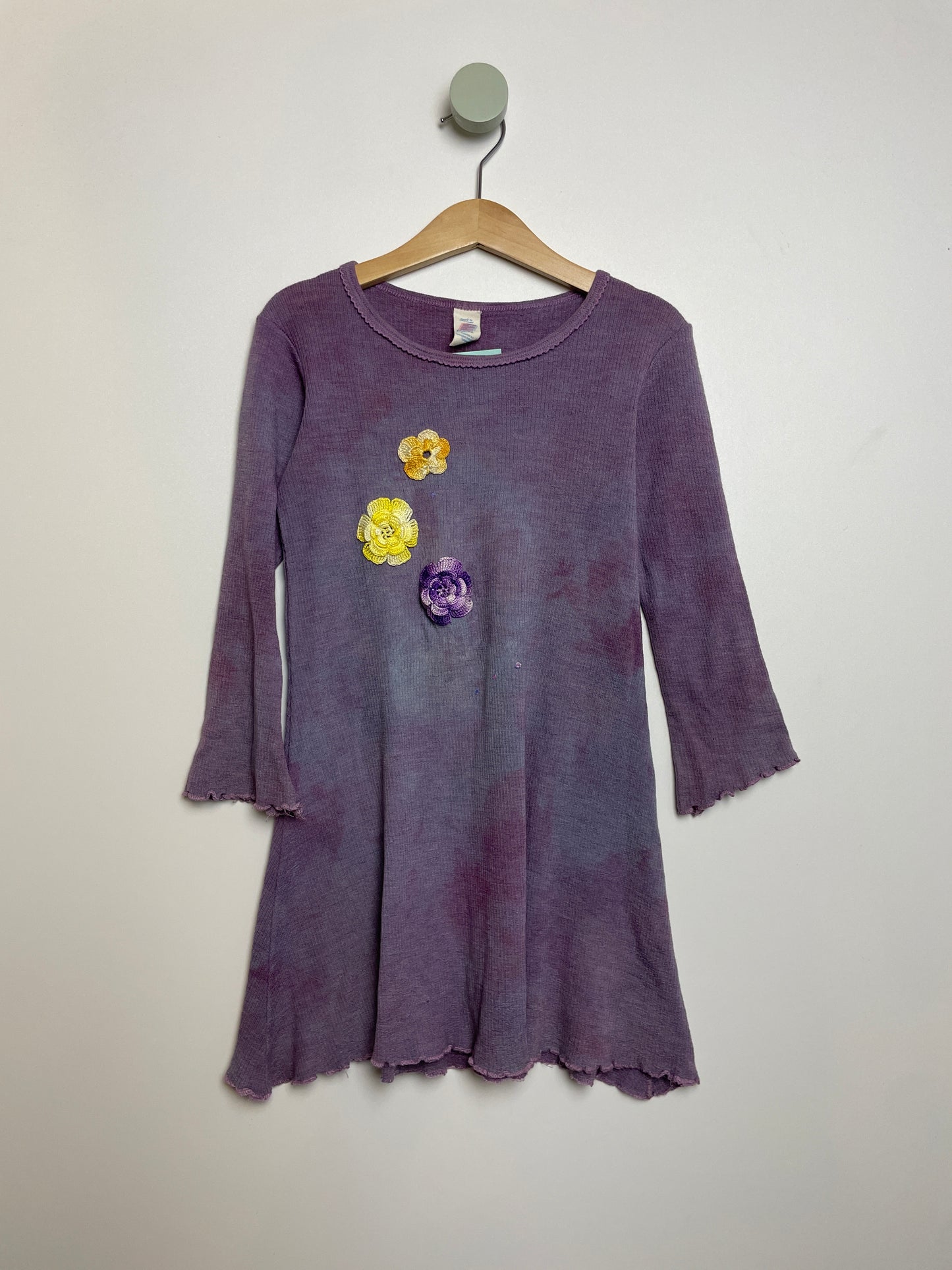 Kleid Wolle-Seide Blumen • 128 • engel