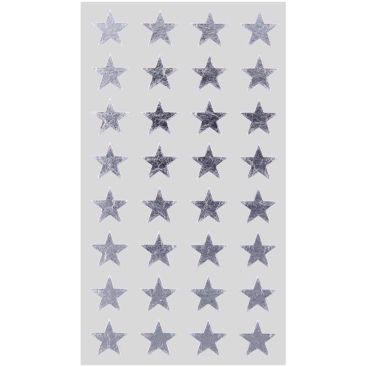 PAPER POETRY • STICKER STERNE SILBER • 13MM 4 BOGEN
