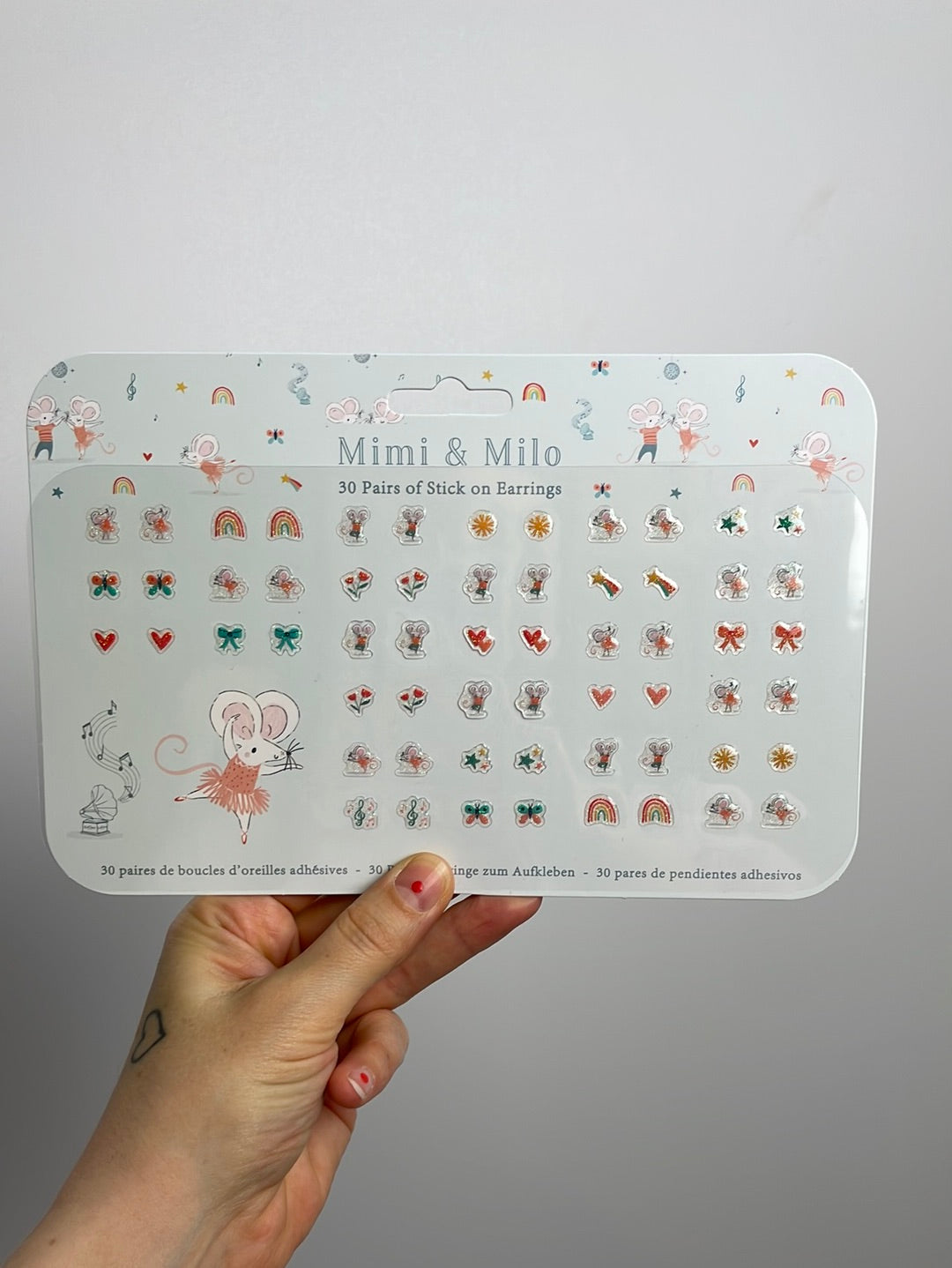 Ohrsticker • Ohrringe zum Aufkleben 30 Paar Mimi und Milo