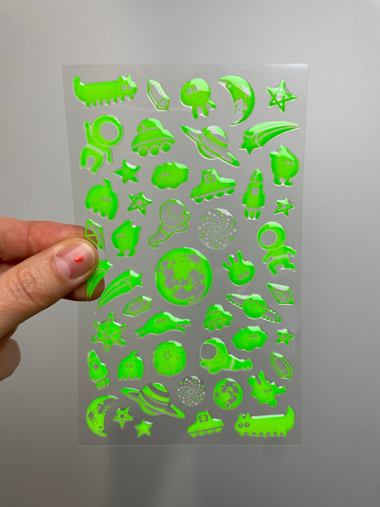 3D Sticker • Space • Glow in the dark