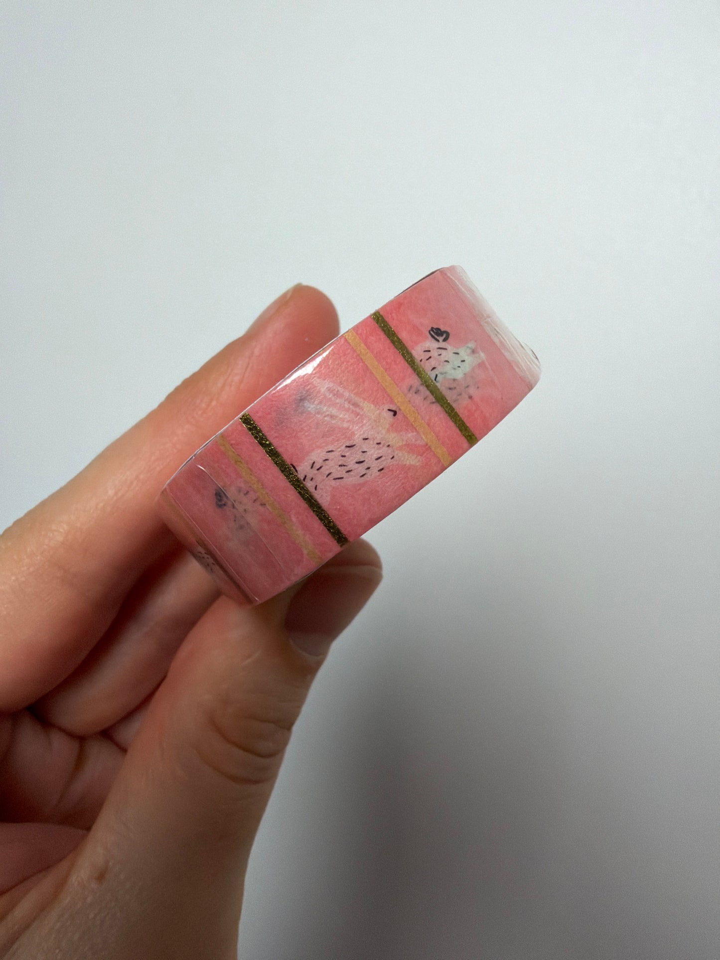 PAPER POETRY • TAPE BUNNY HOP ROSA •  1,5CM 10M