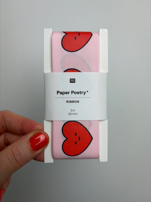 Taftband Chingu Herzen • 38mm x 3