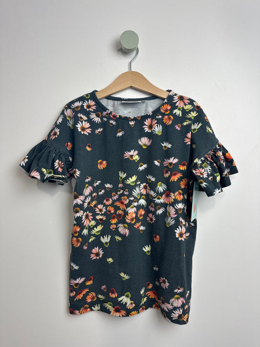 RÜSCHENÄRMEL T-SHIRT BLUMEN• 140 • MOLO