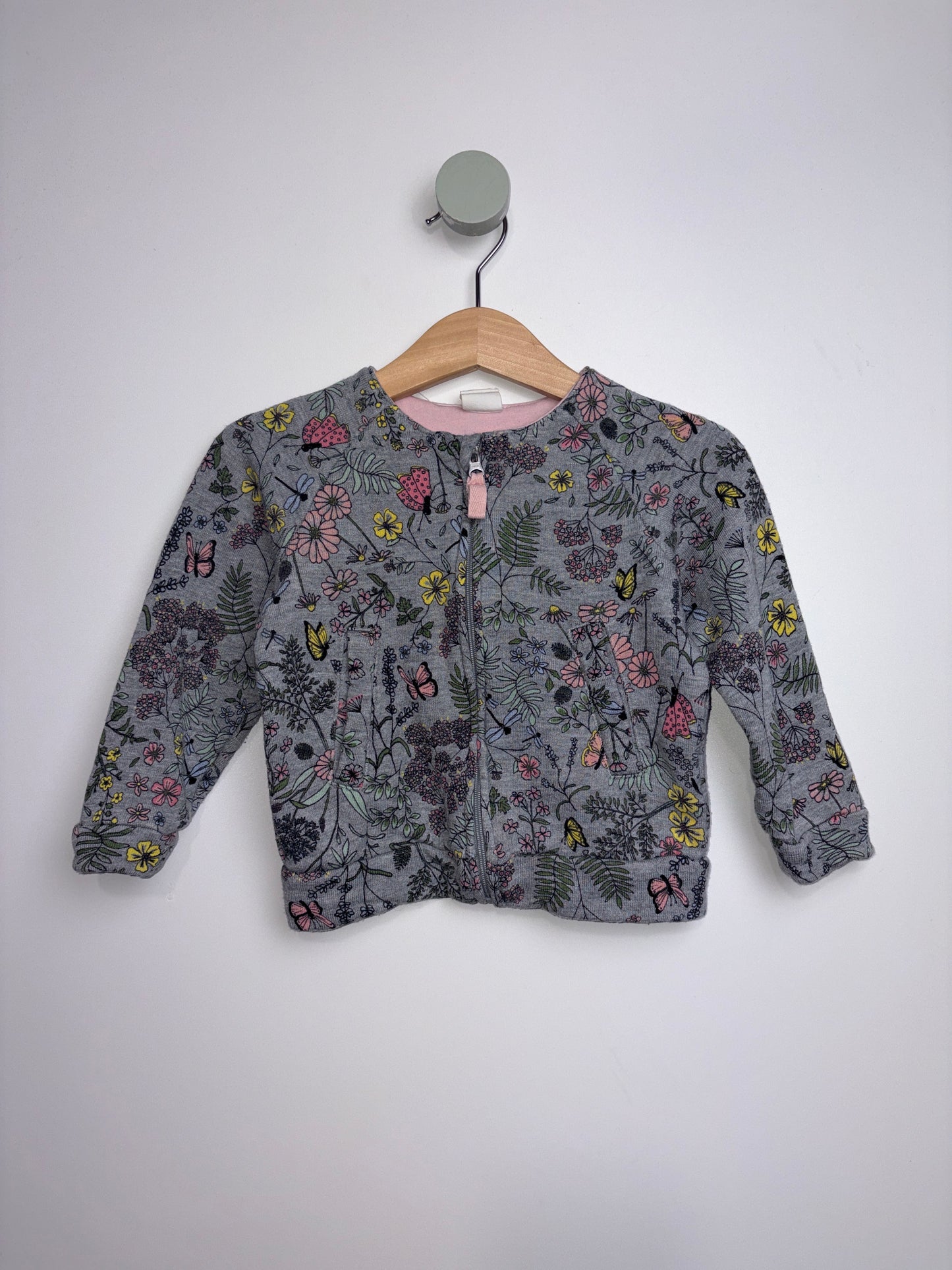 SWEATSHIRTJACKE BLUMEN • 80 • H&M