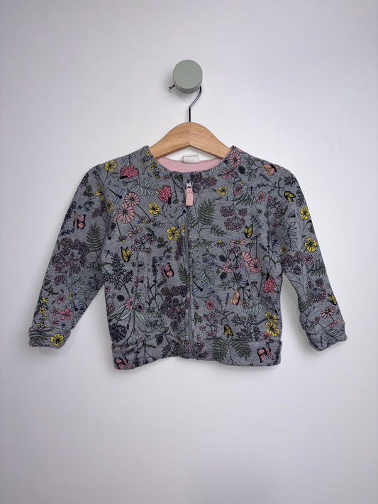 SWEATSHIRTJACKE BLUMEN • 80 • H&M