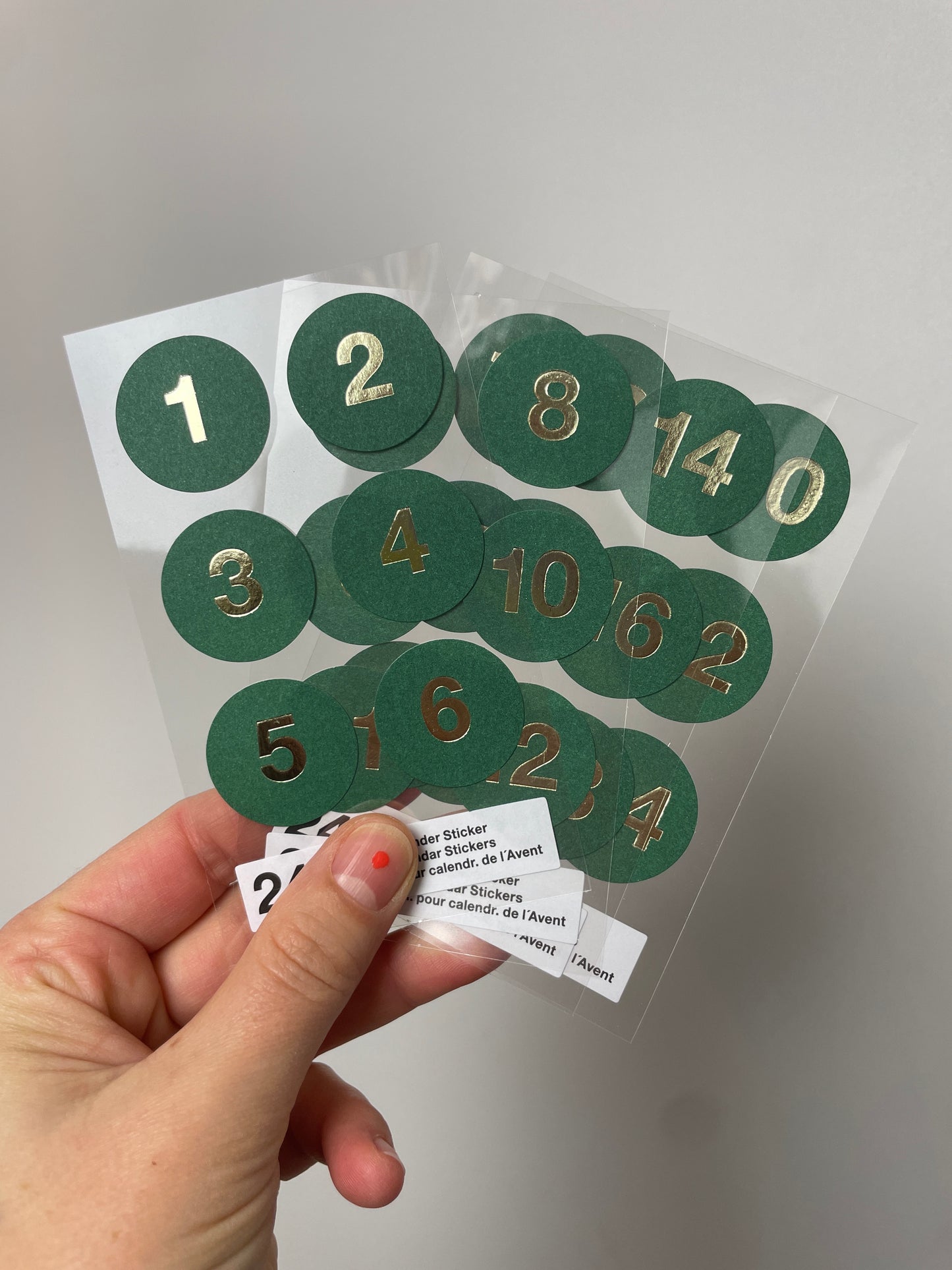 Paper Poetry • Adventskalender Sticker Zahlen 1-24