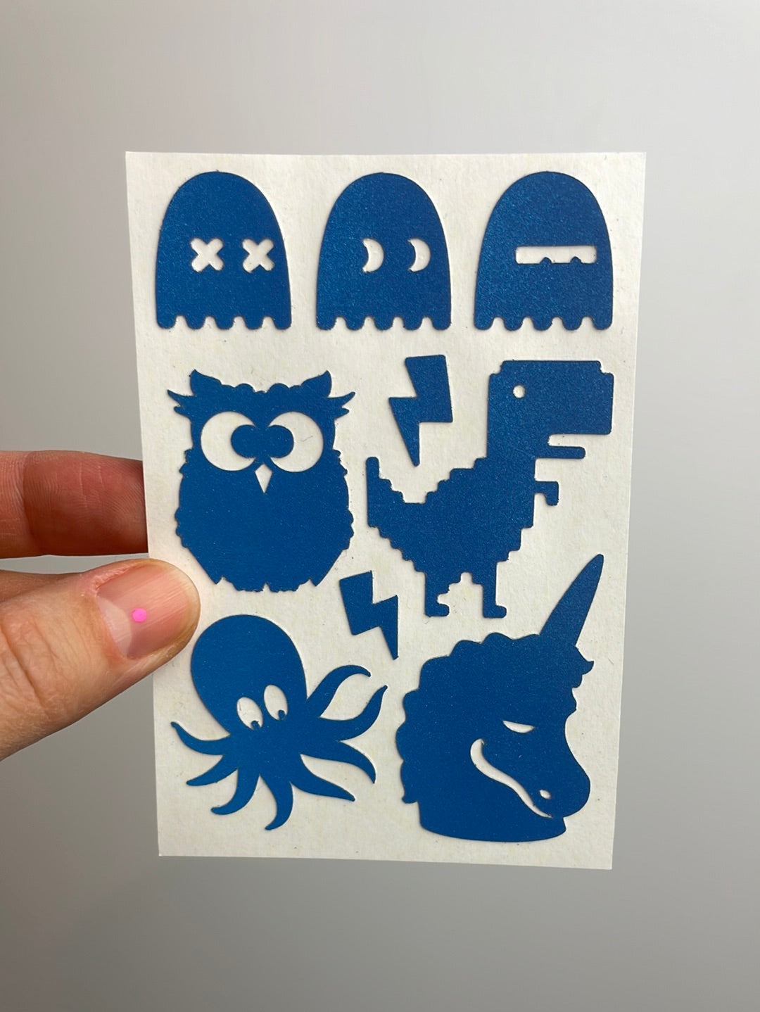 Reflective Textil Sticker • Creatures Blue