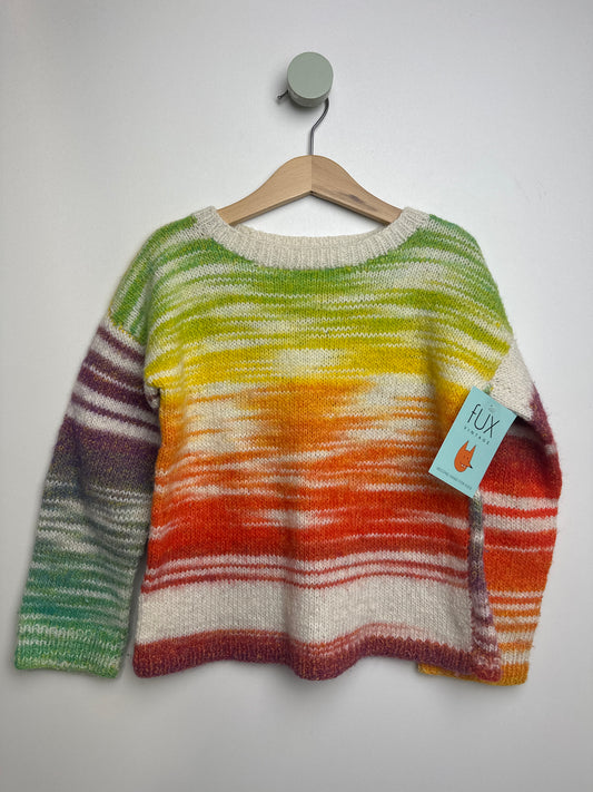 Pullover in regenbogenfarben• 116 • handmade