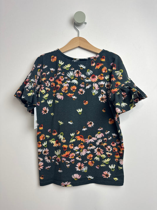 RÜSCHENÄRMEL T-SHIRT BLUMEN• 140 • MOLO