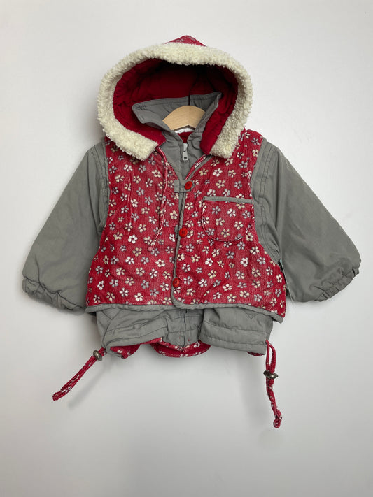 Wattierte Jacke mit Weste • 86 • true vintage