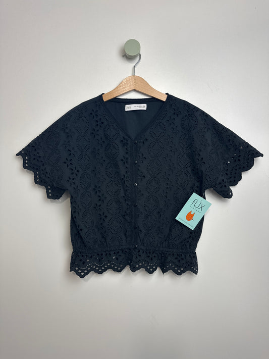 BLUSE MIT SPITZE • 152 • ZARA