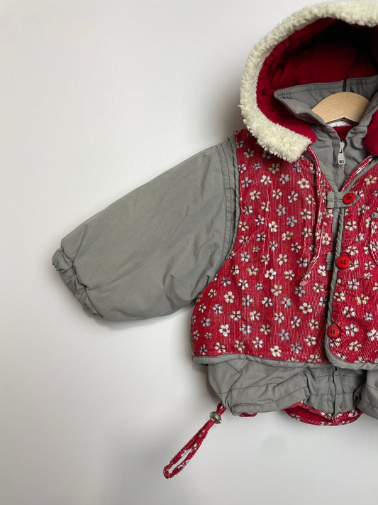 Wattierte Jacke mit Weste • 86 • true vintage