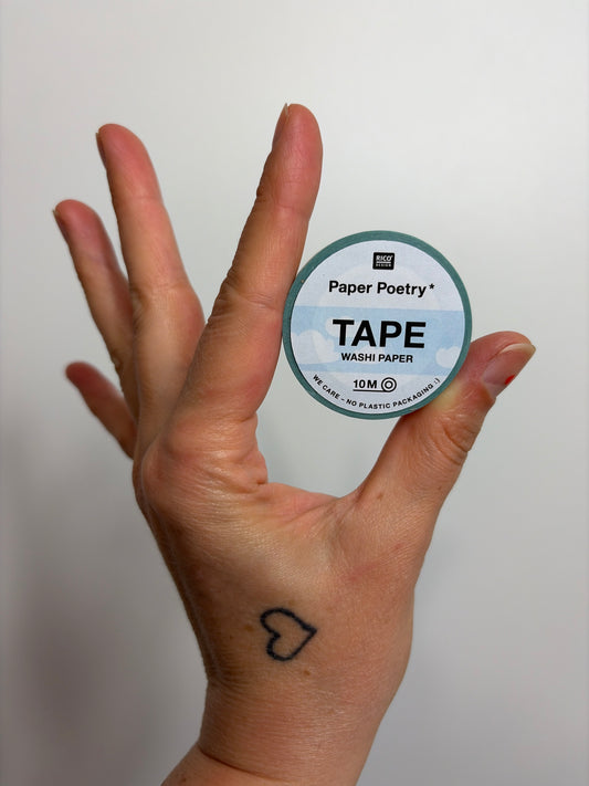 PAPER POETRY WASHI TAPE • REGENBOGEN IRISIEREND • 15MM x  10M