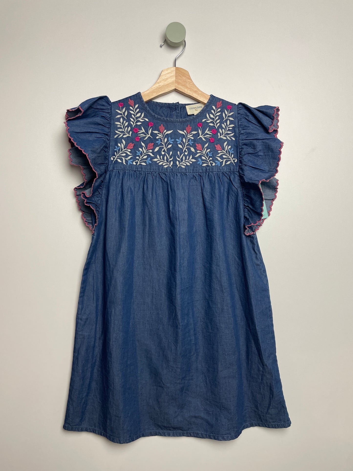 Jeanskleid Blumenstick • 140 • louis & louise