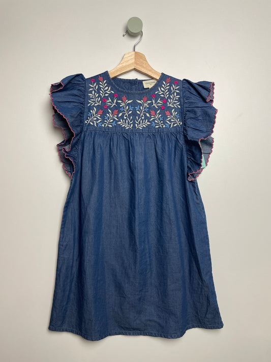 Jeanskleid Blumenstick • 140 • louis & louise