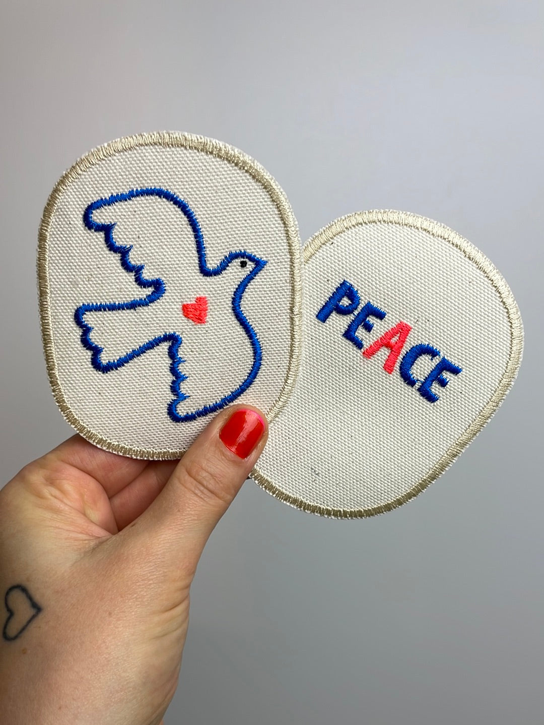 Patch • Creme Friedenstaube und Peace