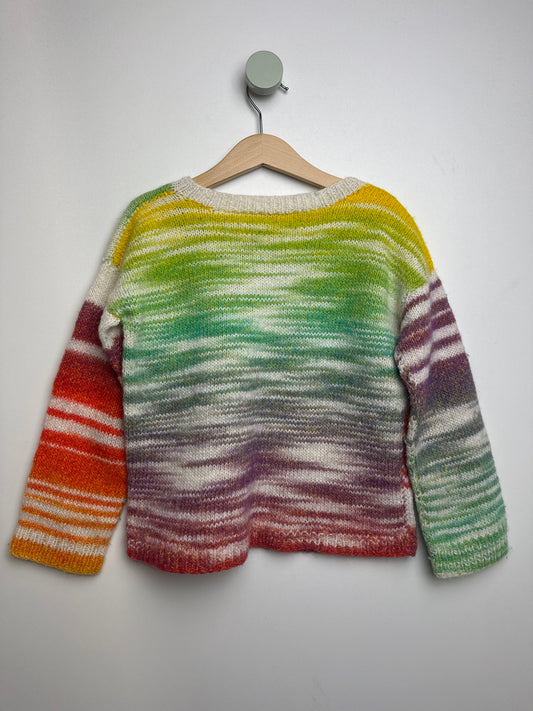 Pullover in regenbogenfarben• 116 • handmade