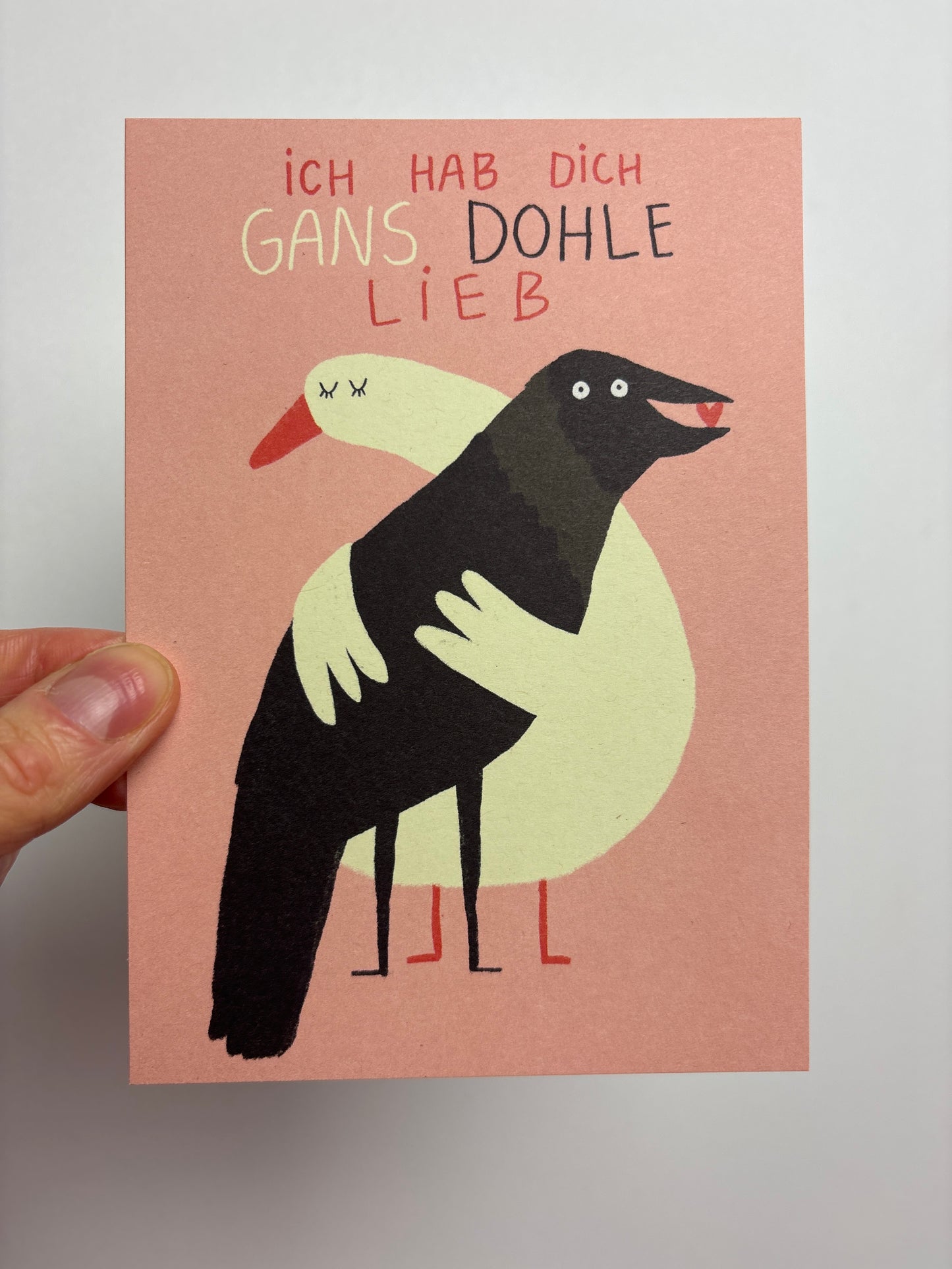 Ich hab Dich Gans Dohle lieb • Postkarte