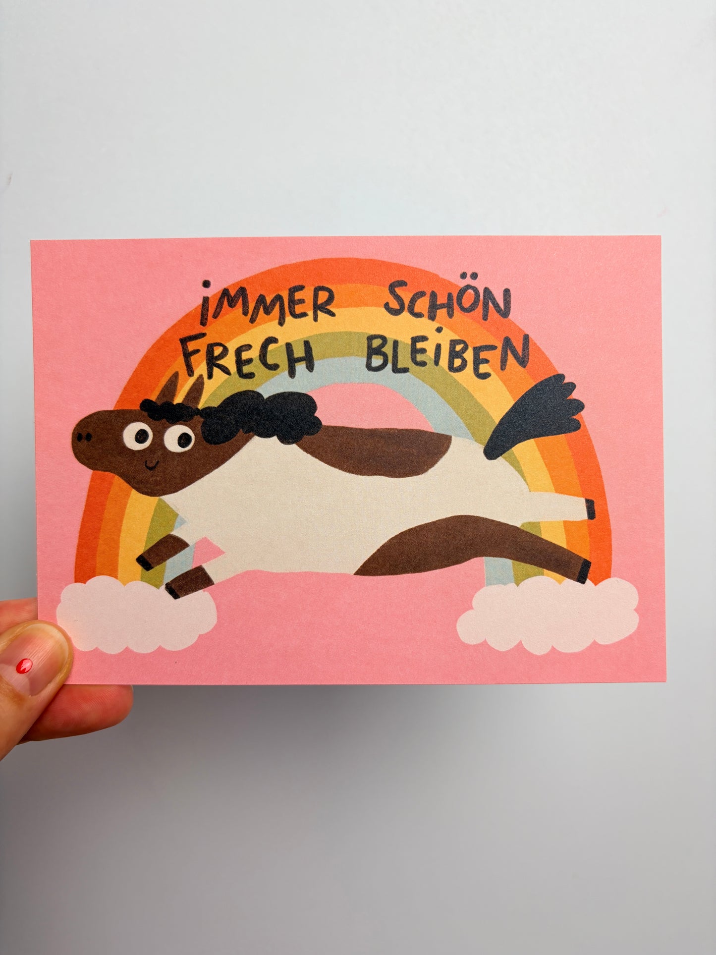 IMMER SCHÖN FRECH BLEIBEN • POSTKARTE