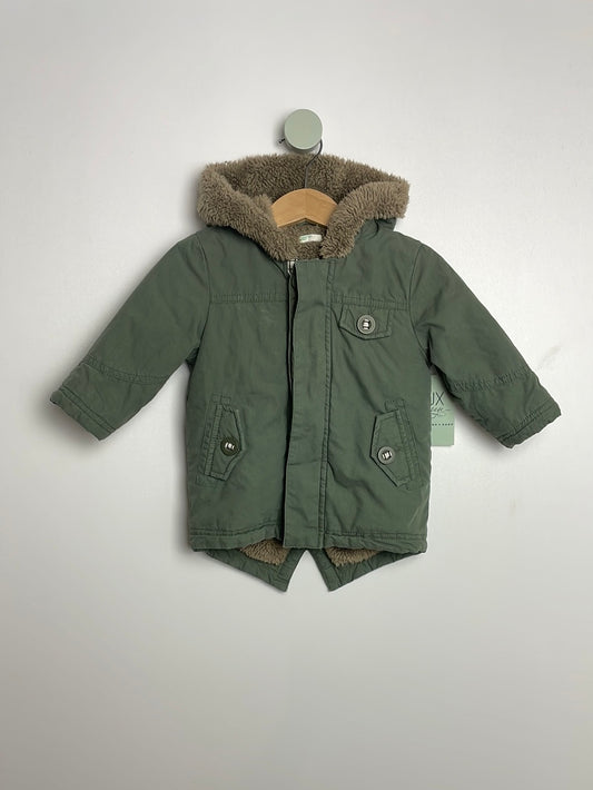 Winterjacke - Plüschfutter - 68 - benetton baby