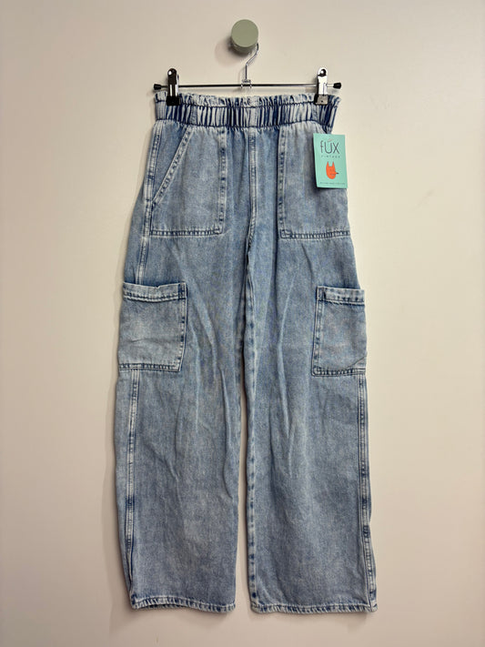 Jeans Wide Leg Pull On • 140 • h&m