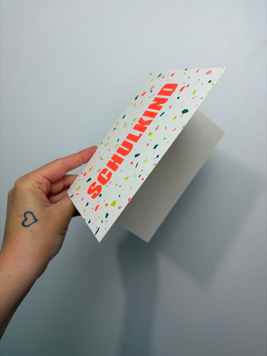 KLAPPKARTE SCHULKIND • TERAZZO