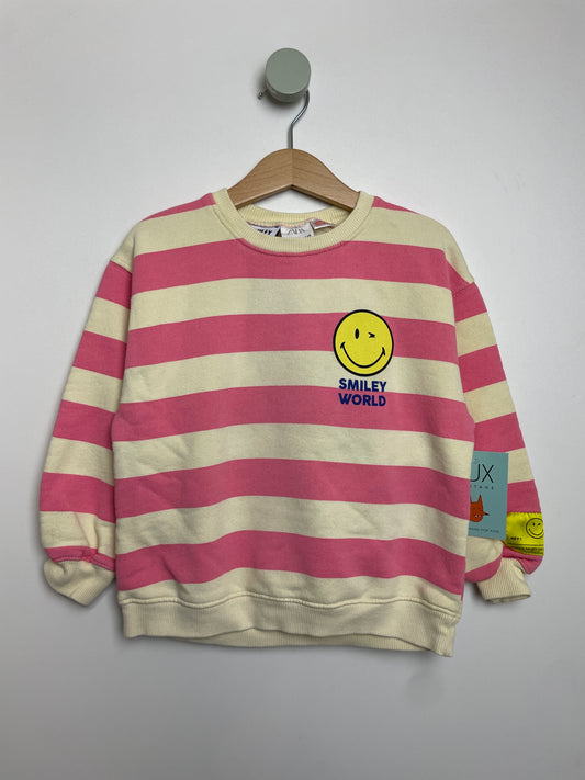 Sweatshirt Smiley Streifen • 104 • zara