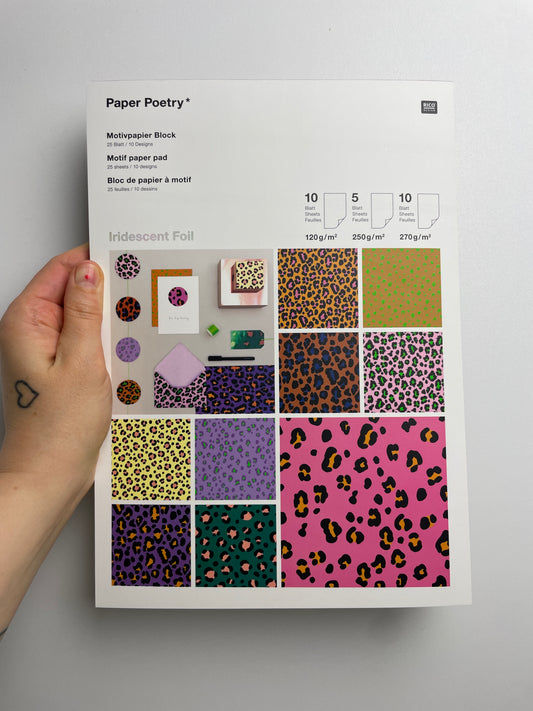 Paper Poetry • Motivpapierblock Acid Leo • 25 Blatt