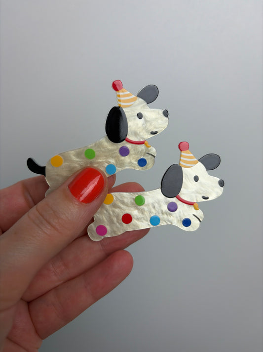 Haarclips • B-Day Dog • 2er Set