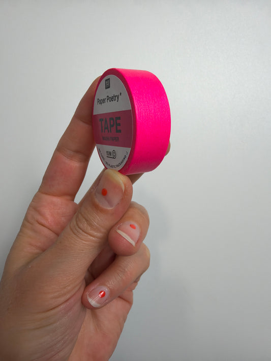 PAPER POETRY • WASHI TAPE NEONPINK • 15MM x 3M