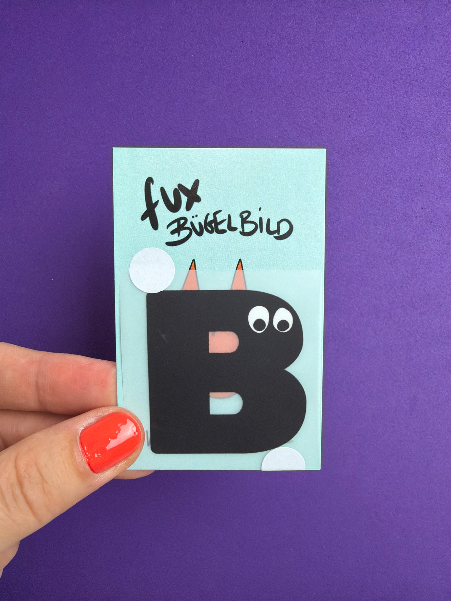 BÜGELBILD • BUCHSTABE  👀