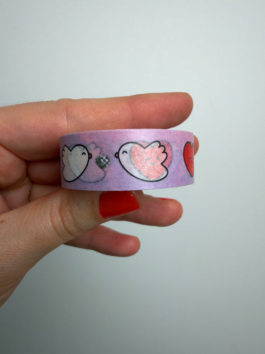 Tape Chingu • Vögel & Herzen • 1,5cmx10m