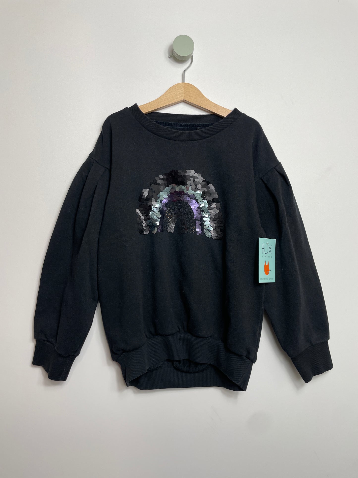 Sweatshirt Puffärmel & Regenbogen • 128 • next