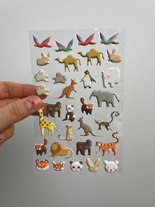 Paper Poetry • Puffy Sticker • Zoo