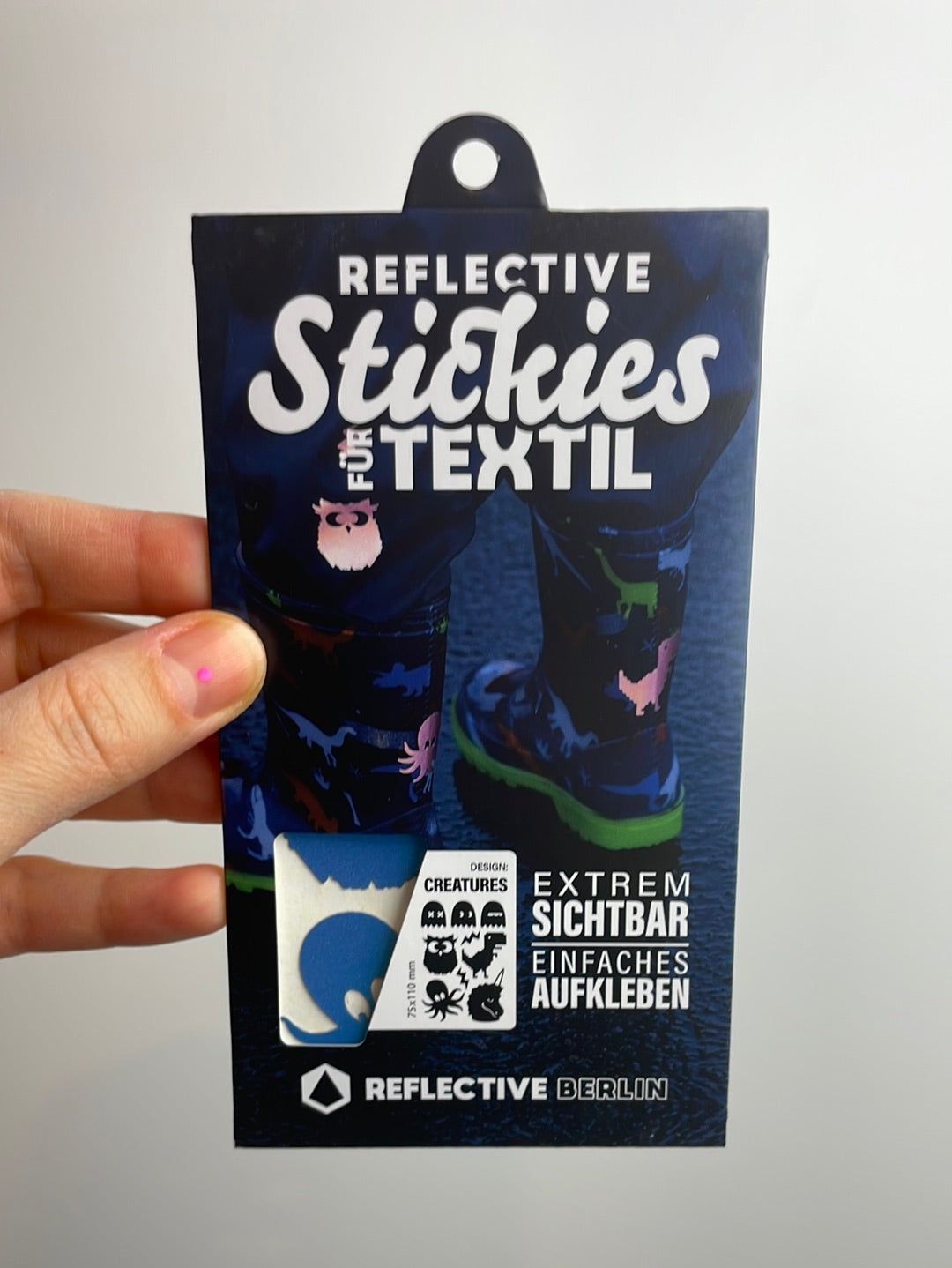 Reflective Textil Sticker • Creatures Blue