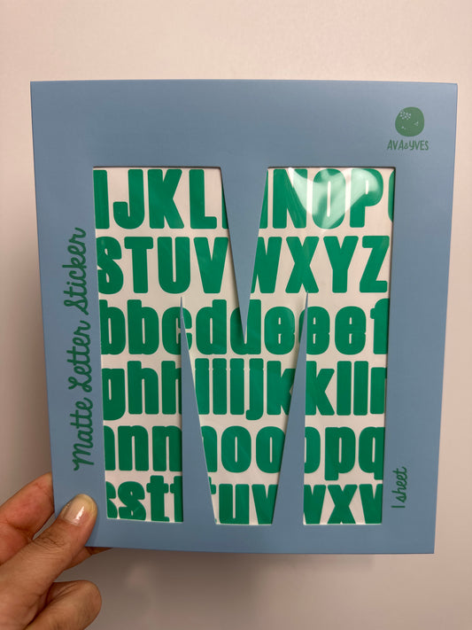BUCHSTABENSTICKER • MATT GRÜN