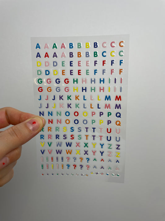 Paper Poetry • Gel Sticker • Buchstaben