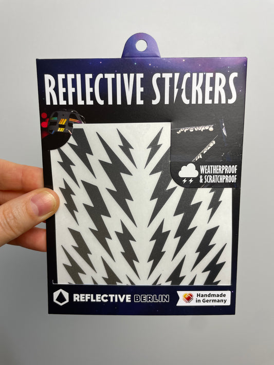 Reflective Sticker Shapes • Rock Rain Black