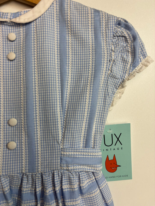 Kleid kariert mit Bubi Kragen • 74 • true vintage