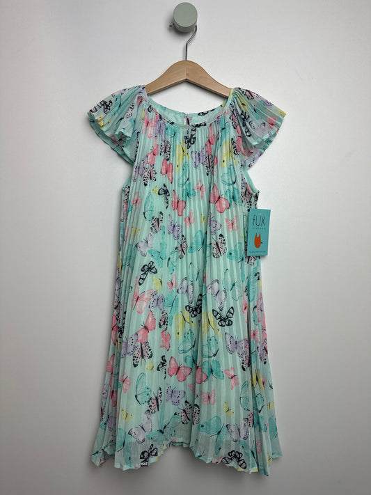 Plissee Kleid Schmetterlinge • 122 • h&m