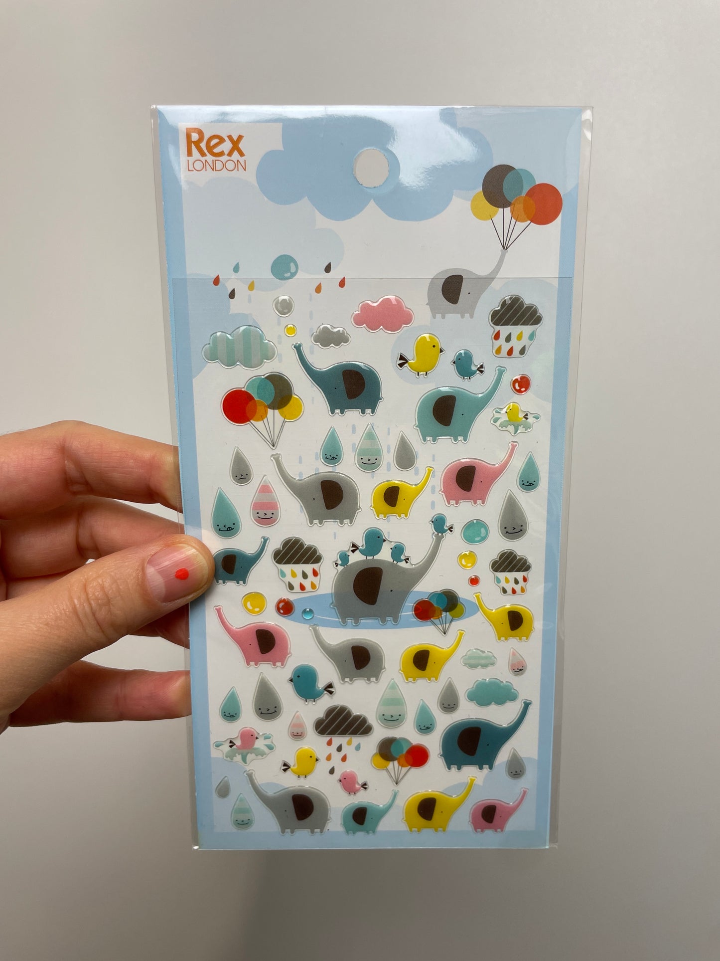 3D Sticker • Elephant Rain Party