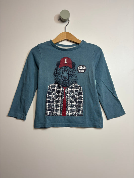 Langarmshirt Bär • 98 • vertbaudet