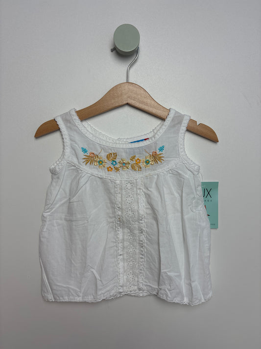 Bluse mit Blumenestickerei • 86 • topolino