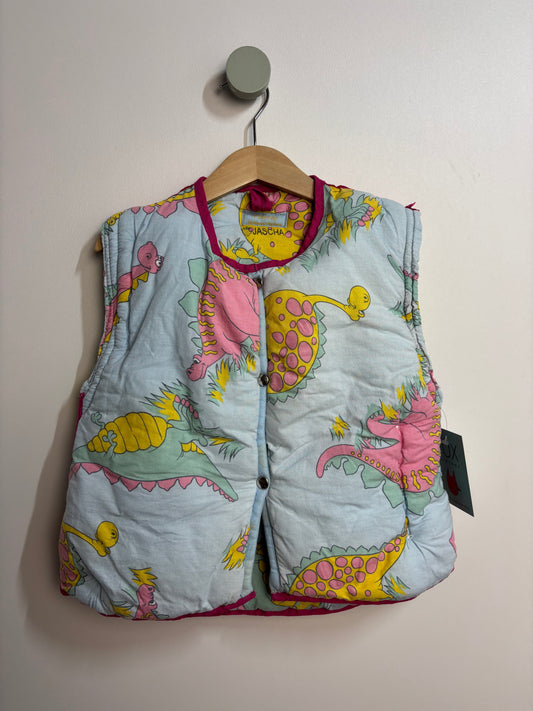 Wattierte Weste Dinos • 98 • handmade