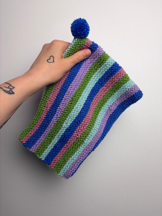 Schlupfmütze • Stripes &  Bommel  • handmade by fUXvintage