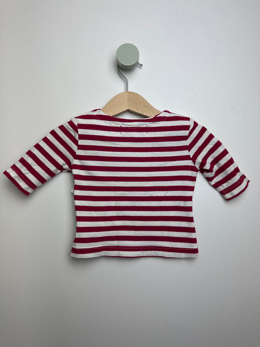 Langarmshirt Vögel & Streifen• 62 • sense organics